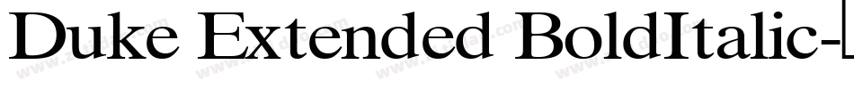 Duke Extended BoldItalic字体转换
